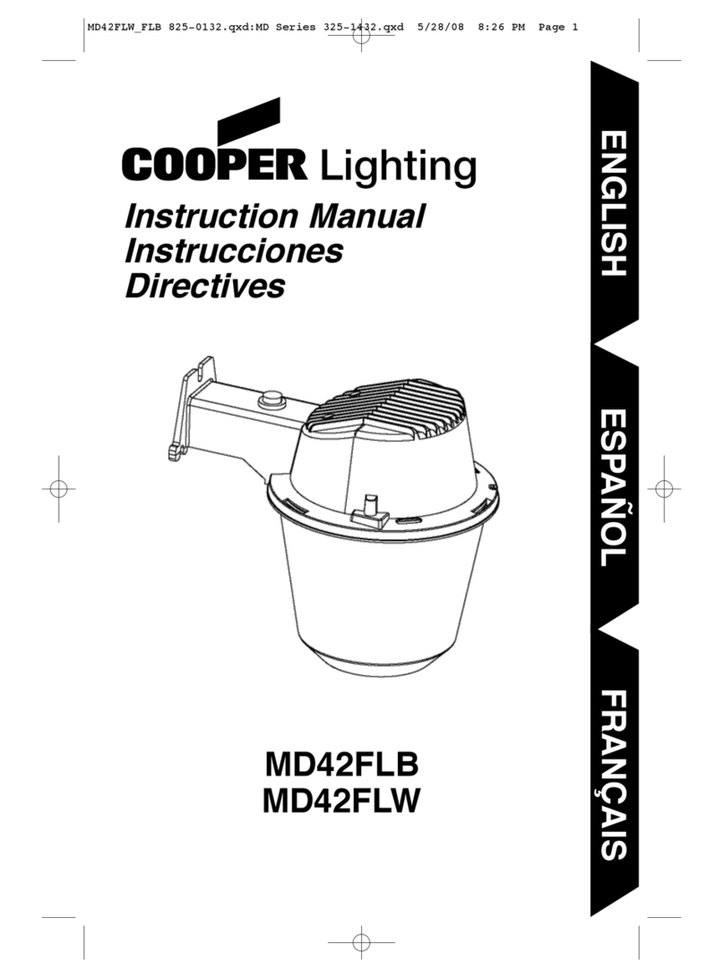 Cooper Lighting MD42FLB User manual