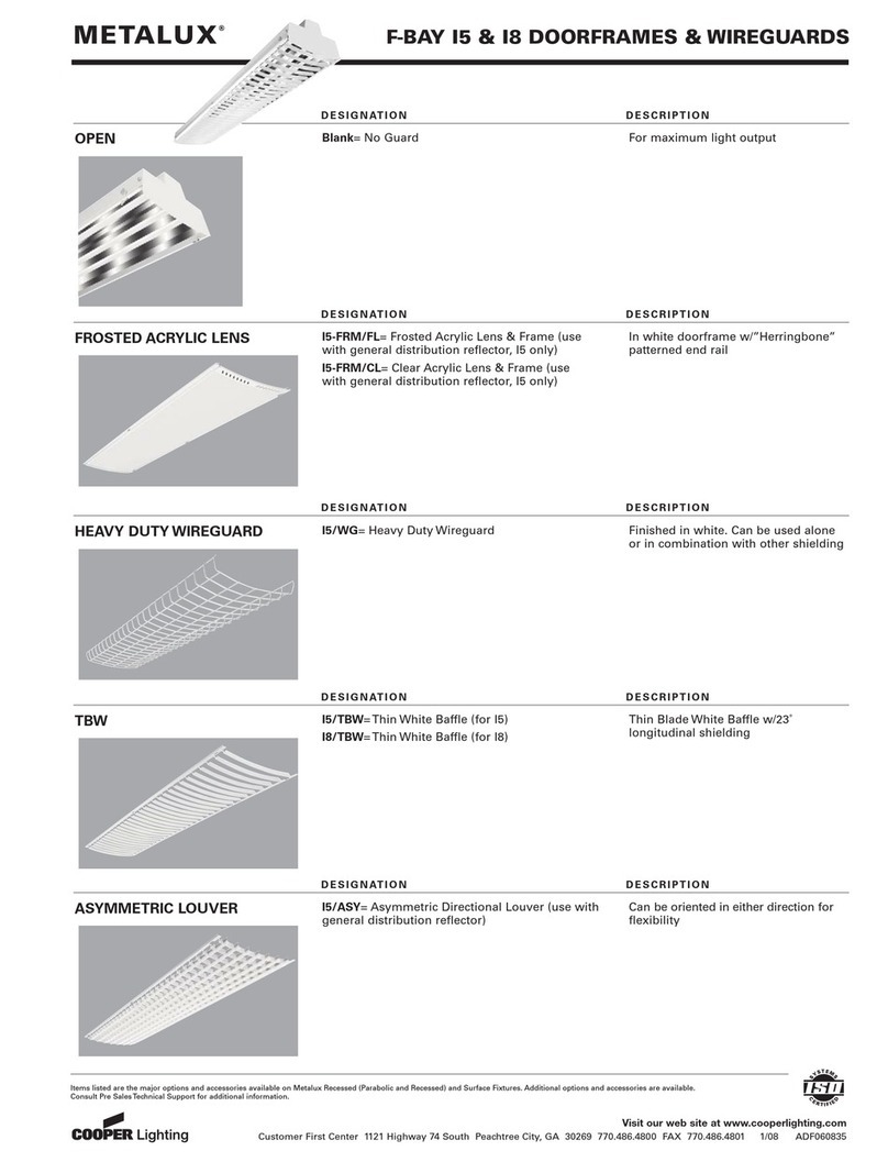 Cooper Lighting METALUX 15/ASY User manual