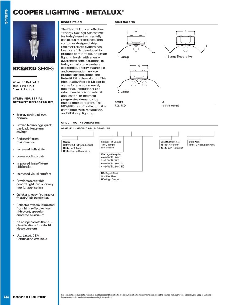 Cooper Lighting Metalux RKS/RKD SERIES Specifications