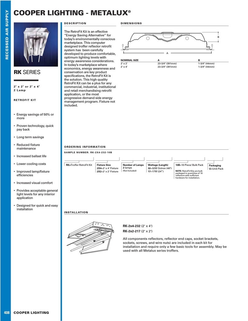 Cooper Lighting Metalux RK Series Specifications