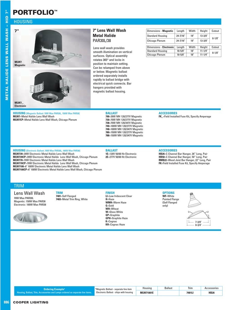 Cooper Lighting Portfolio 886 Specification sheet Cooper Lighting Portfolio 886 Specification sheet