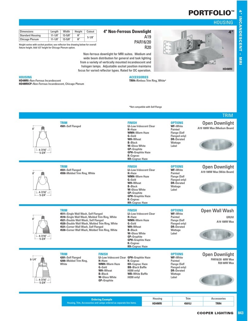 Cooper Lighting PORTFOLIO 843 Specification sheet Cooper Lighting PORTFOLIO 843 Specification sheet