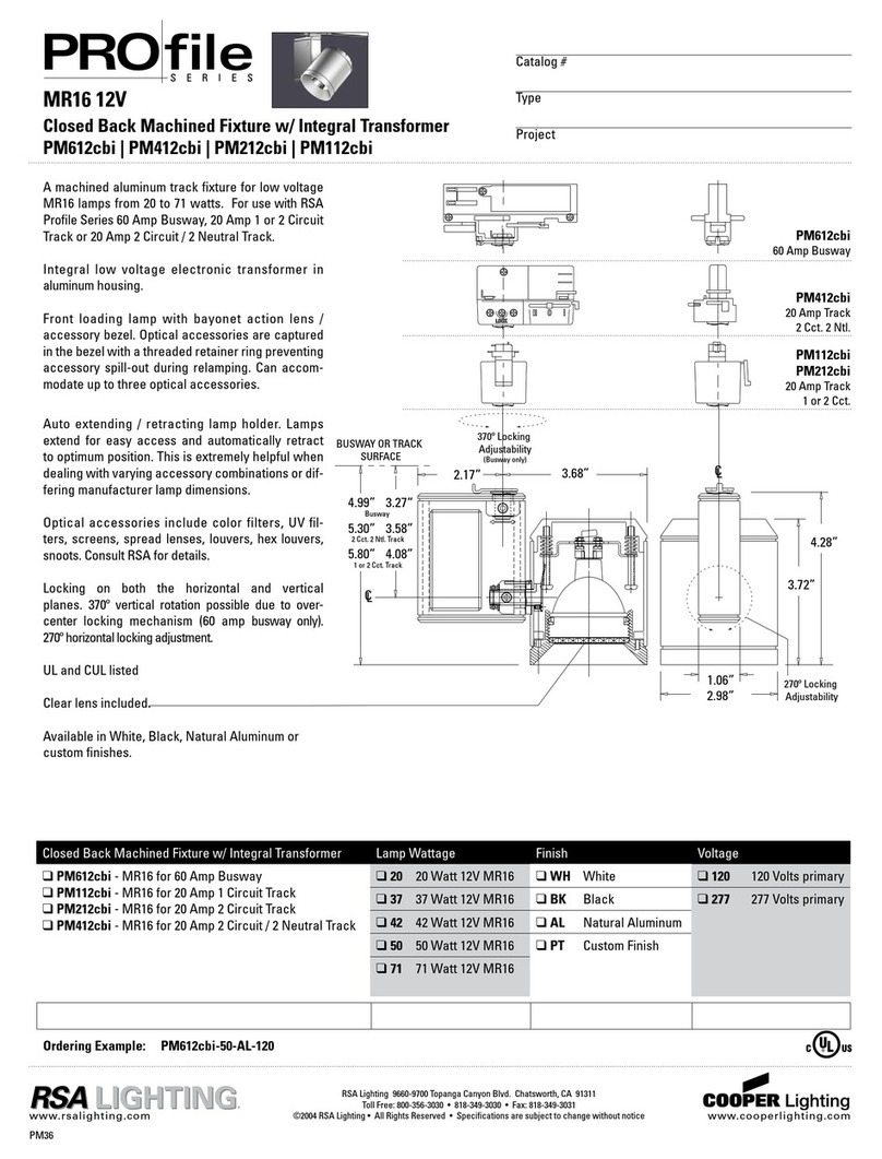 Cooper Lighting PM112cbi User manual