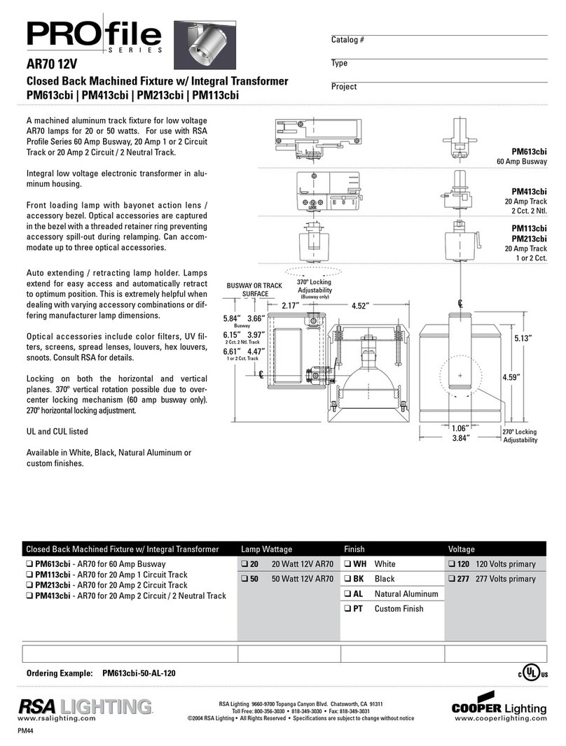 Cooper Lighting PM113cbi User manual Cooper Lighting PM113cbi User manual