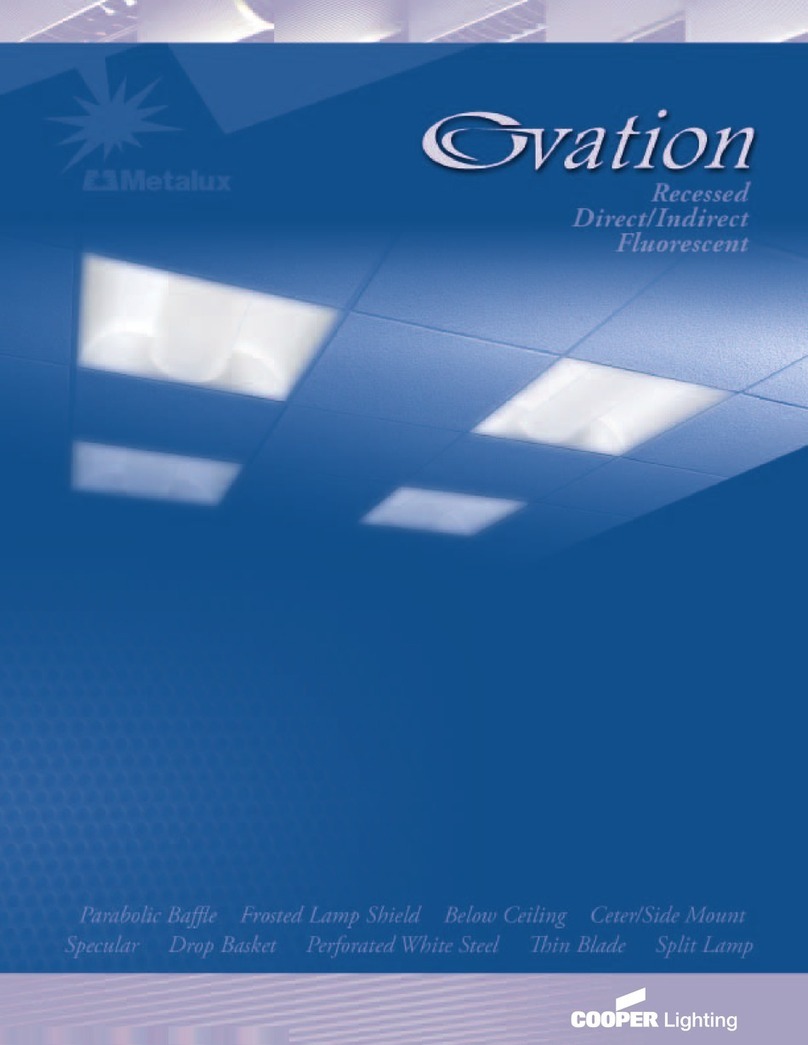 Cooper Lighting Ovation User manual Cooper Lighting Ovation User manual