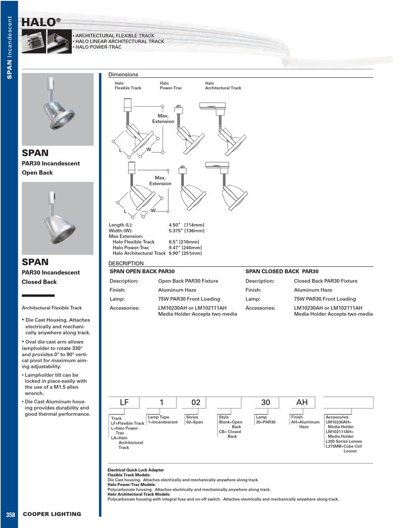 Cooper Lighting HALO SPAN PAR30 User manual