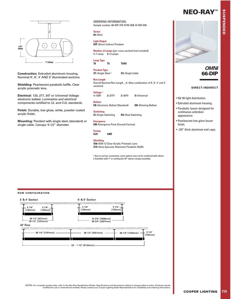 Cooper Lighting Neo-Ray Omni 66-DIP User manual
