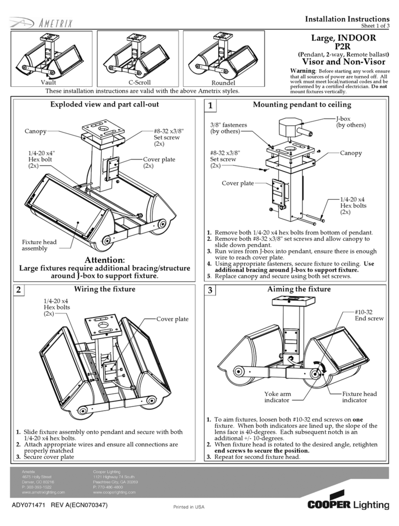 Cooper Lighting Ametrix P2R User manual