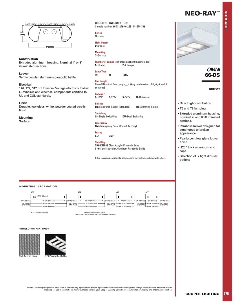 Cooper Lighting Omni 66-DS User manual Cooper Lighting Omni 66-DS User manual