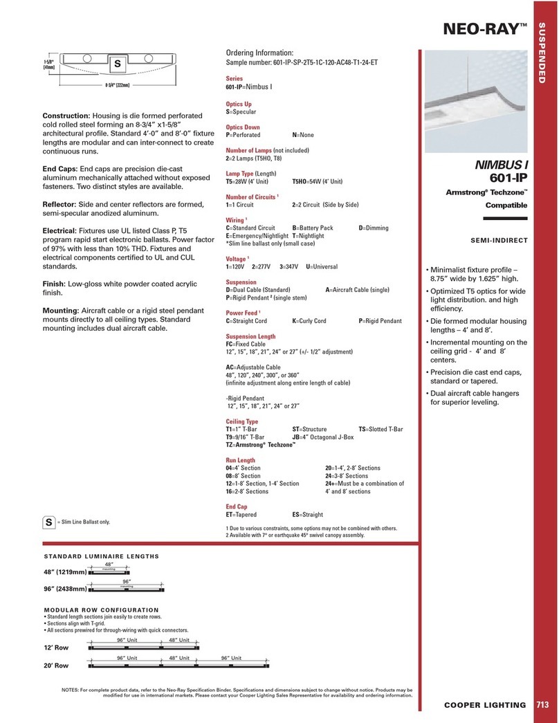 Cooper Lighting Nimbus I 601-IP User manual