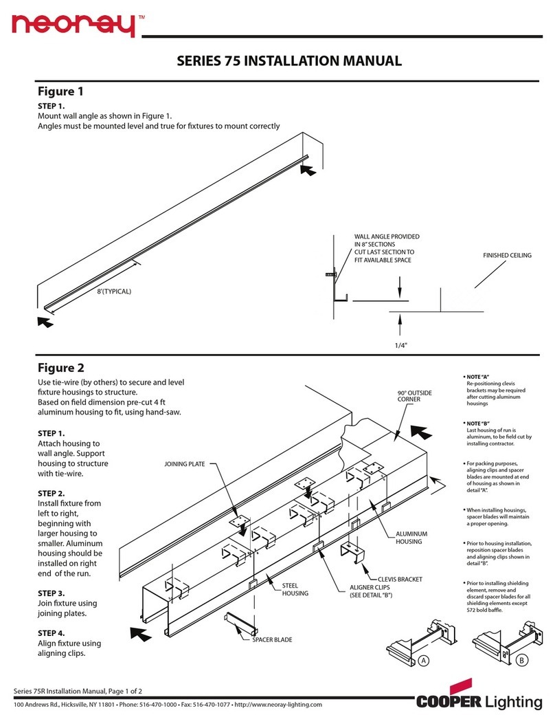 Cooper Lighting NEO-RAY Series 75 User manual Cooper Lighting NEO-RAY Series 75 User manual