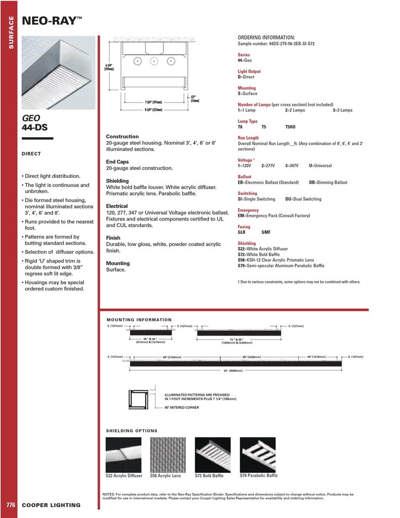 Cooper Lighting New-Ray 44-DS User manual Cooper Lighting New-Ray 44-DS User manual
