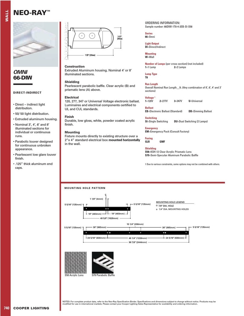 Cooper Lighting Neo-Ray Omni 66-DIW User manual