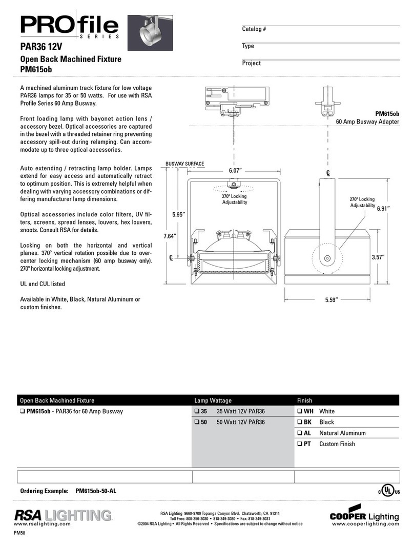 Cooper Lighting PM615ob Specification sheet Cooper Lighting PM615ob Specification sheet