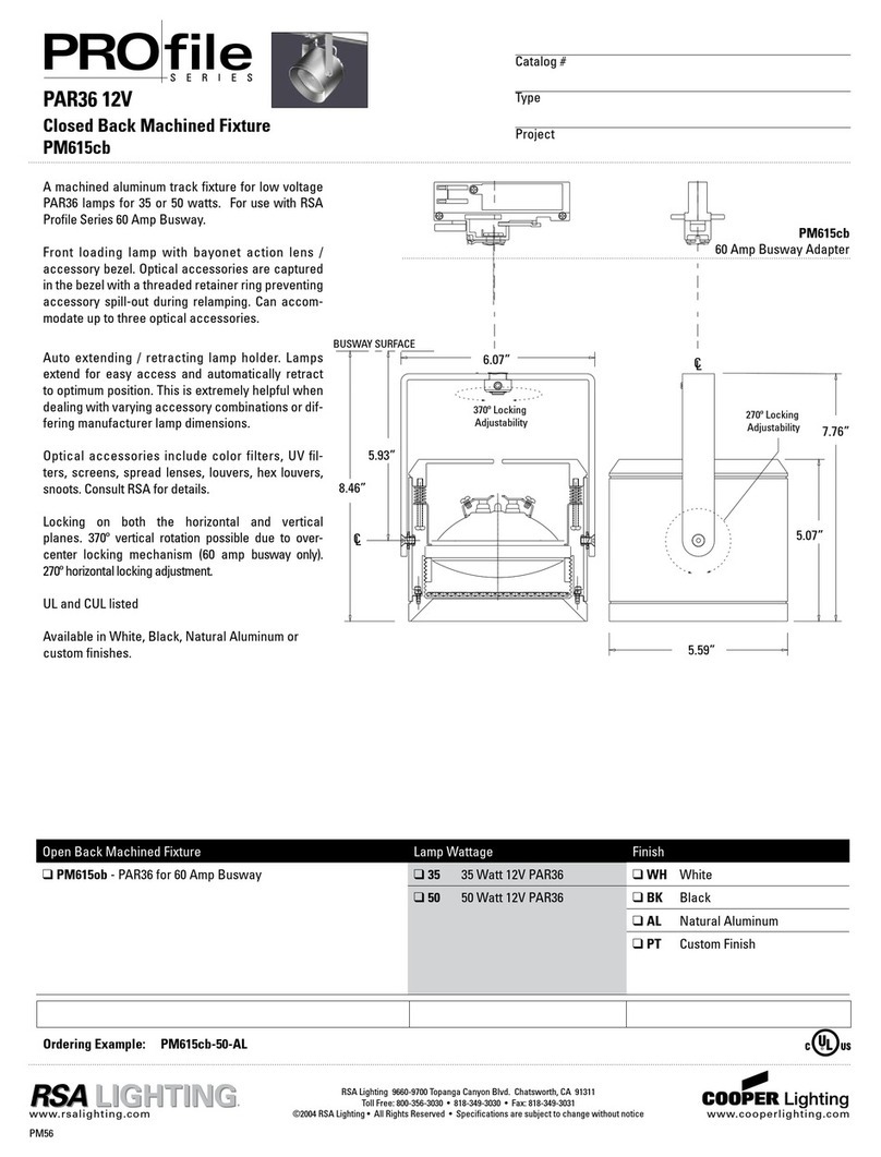 Cooper Lighting PM615cb User manual