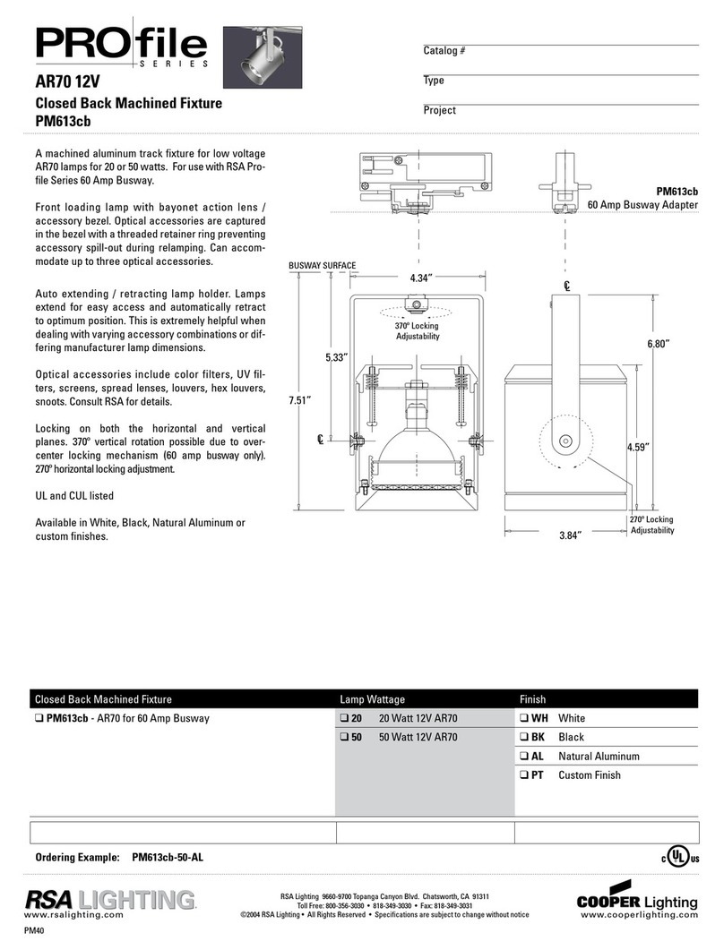 Cooper Lighting PM613CB User manual