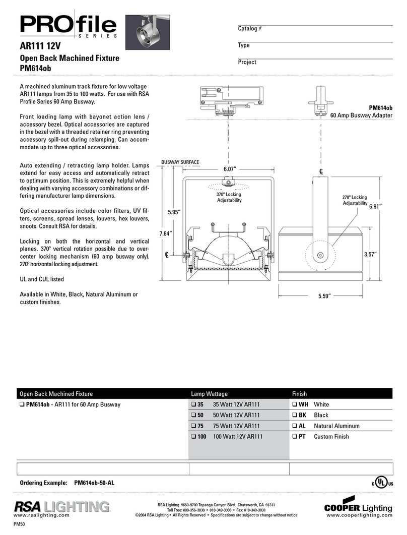Cooper Lighting PM614ob Specification sheet