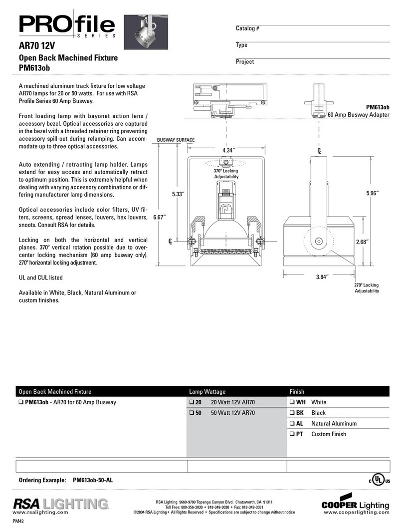 Cooper Lighting PM613OB Specification sheet