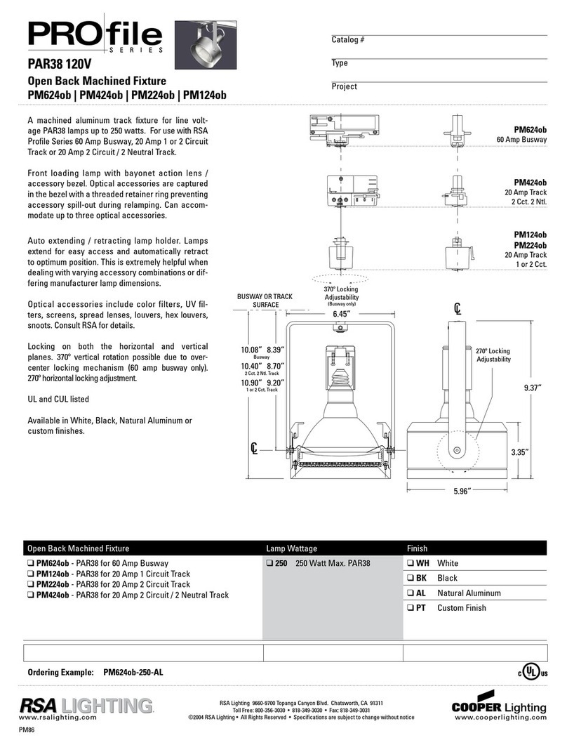 Cooper Lighting PM124ob User manual