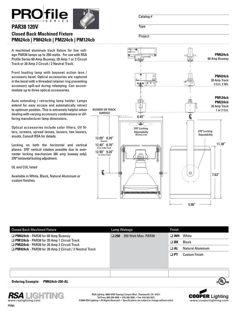 Cooper Lighting PM124cb User manual Cooper Lighting PM124cb User manual