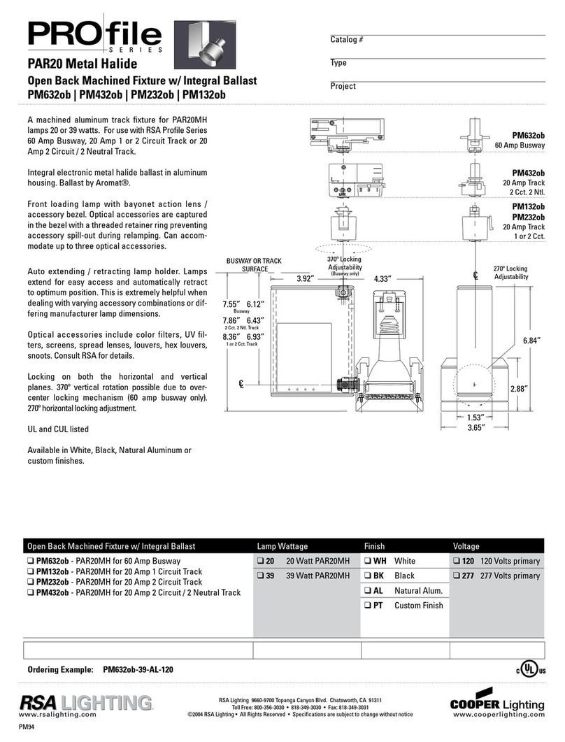Cooper Lighting PM132ob User manual Cooper Lighting PM132ob User manual