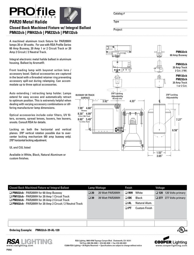 Cooper Lighting PM132cb Specification sheet