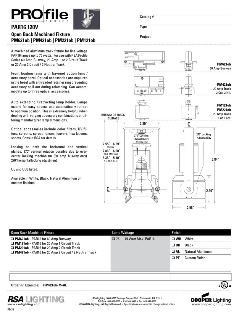 Cooper Lighting PM121ob User manual