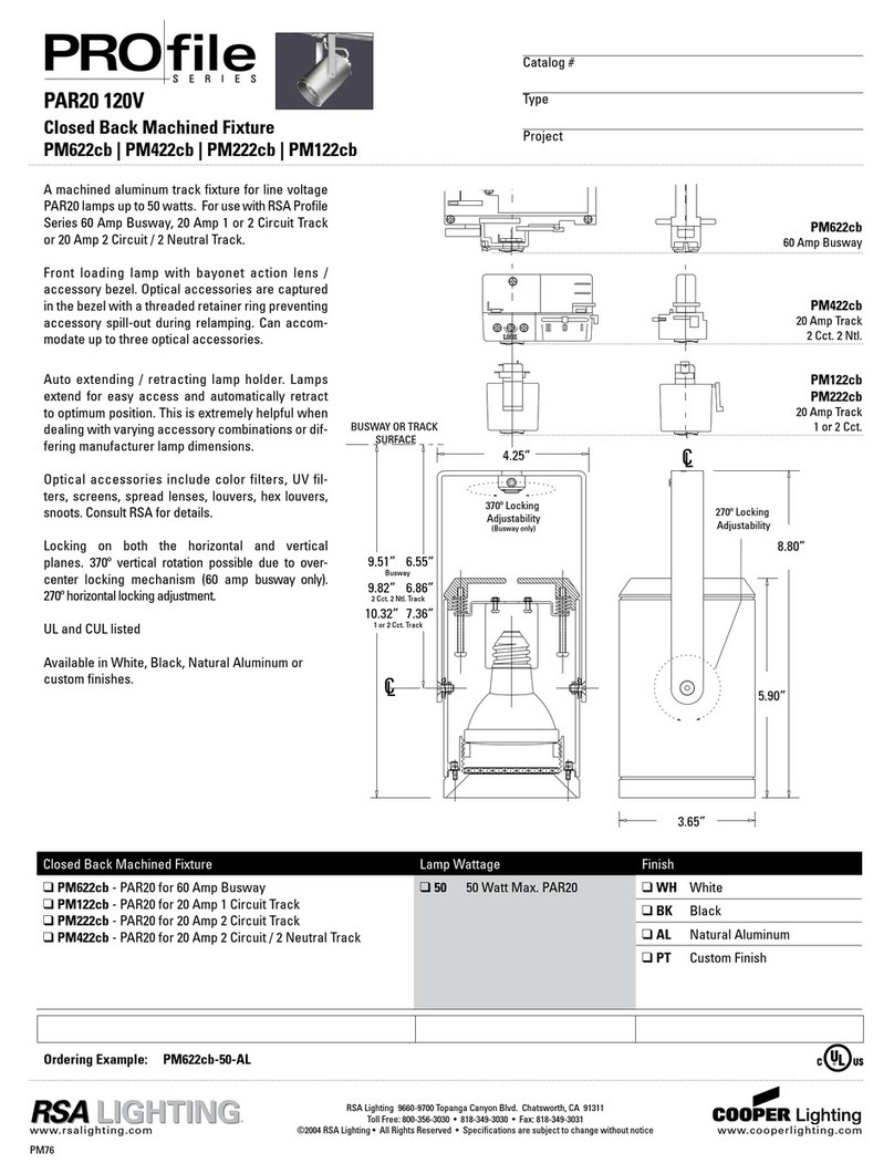 Cooper Lighting PM122cb User manual