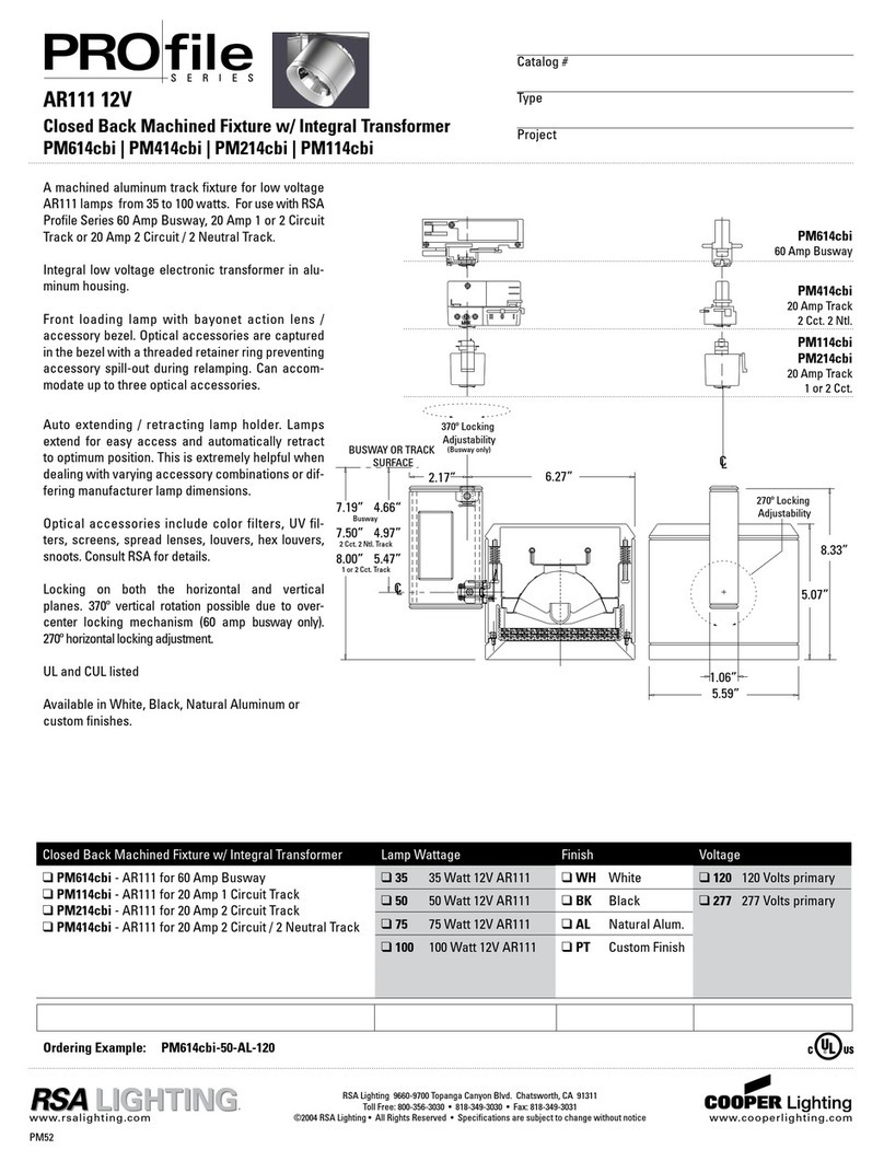 Cooper Lighting PM114cbi User manual