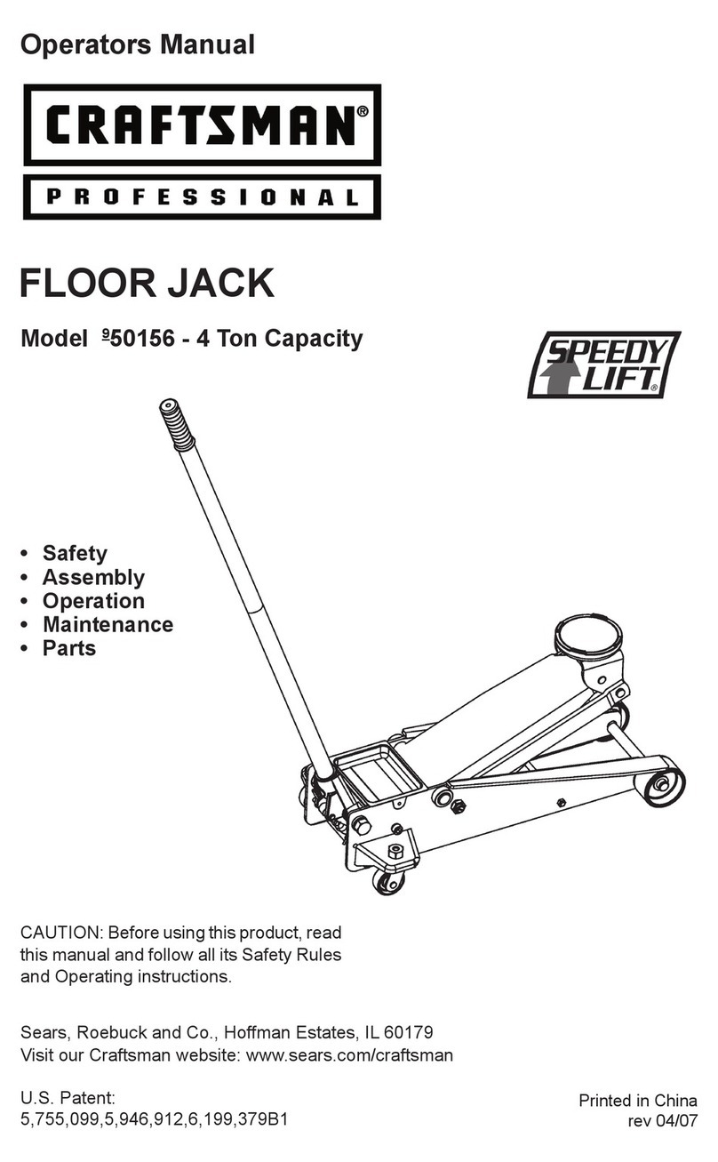 Craftsman FLOOR JACK 50156 User manual