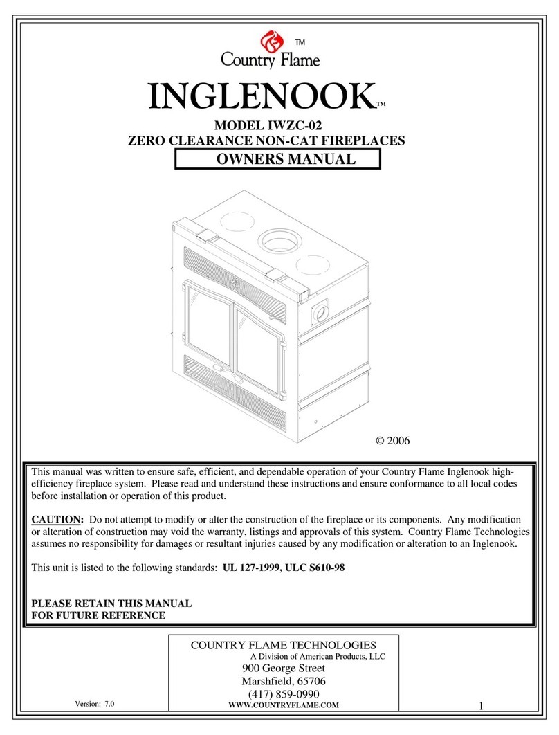 Country Flame Inglenook IWZC-02 owner's manual Country Flame Inglenook IWZC-02 owner's manual