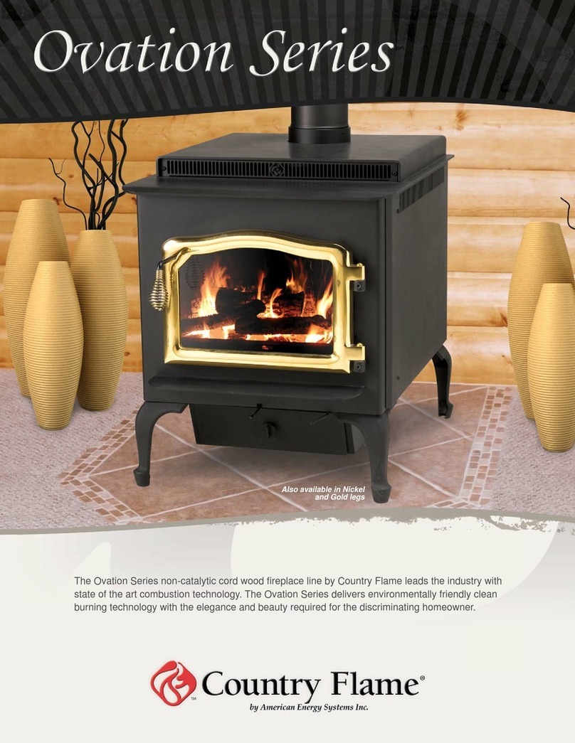 Country Flame Wood Fireplace User manual Country Flame Wood Fireplace User manual