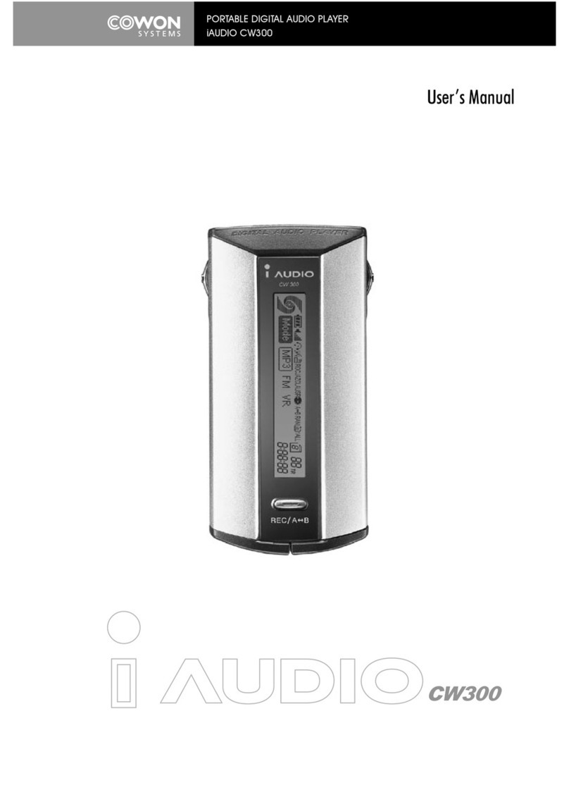 Cowon iAudio CW300 User manual