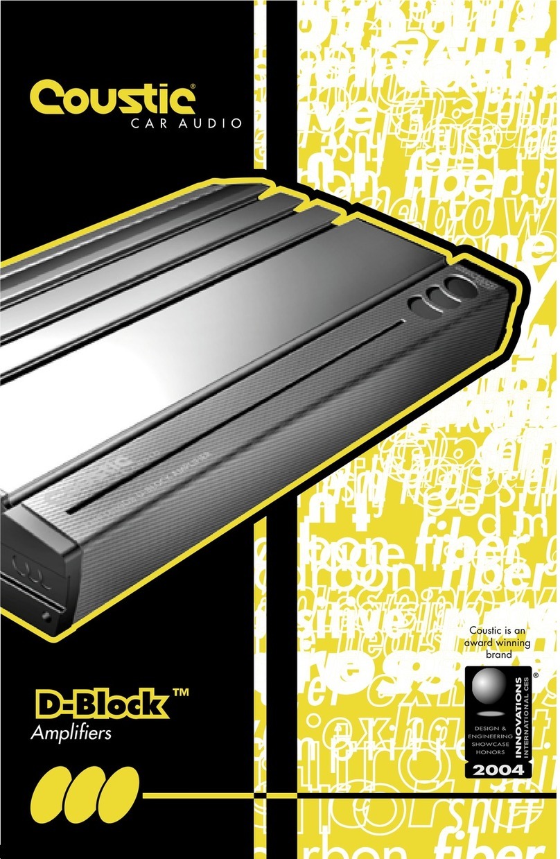 Coustic D-block owner's manual