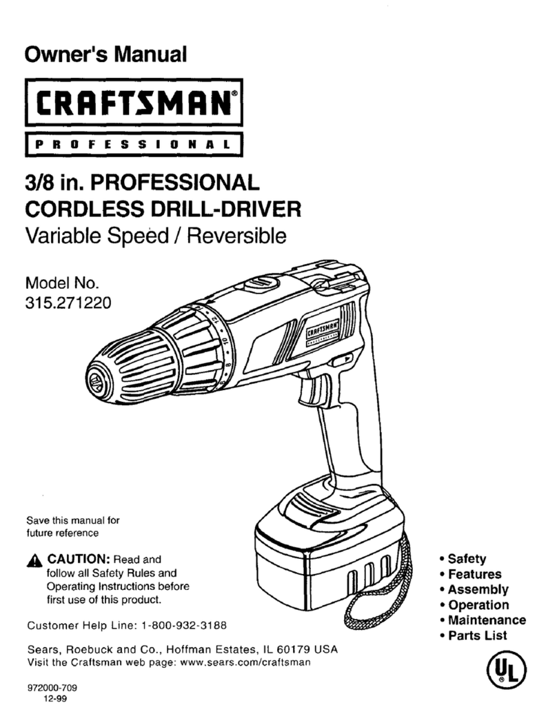 Craftsman 315.27122 User manual
