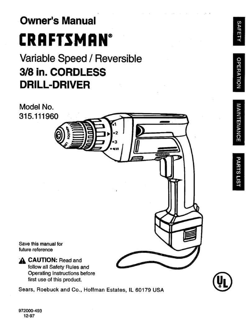 Craftsman 315.11196 owner's manual