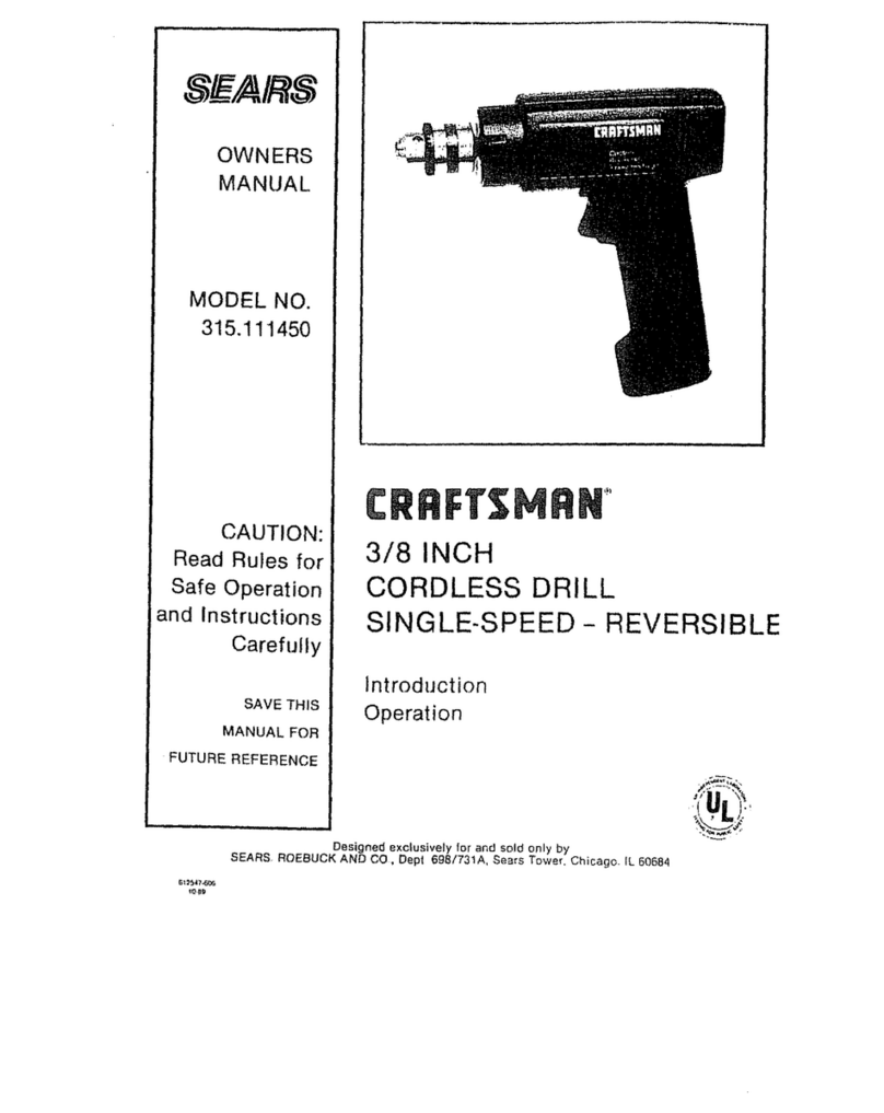Craftsman 11145 owner's manual