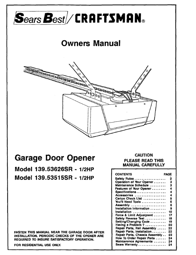 Craftsman 139.53515SR - I/2HP User manual