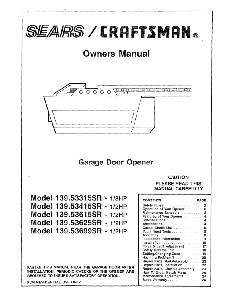Craftsman 139.53315SR owner's manual