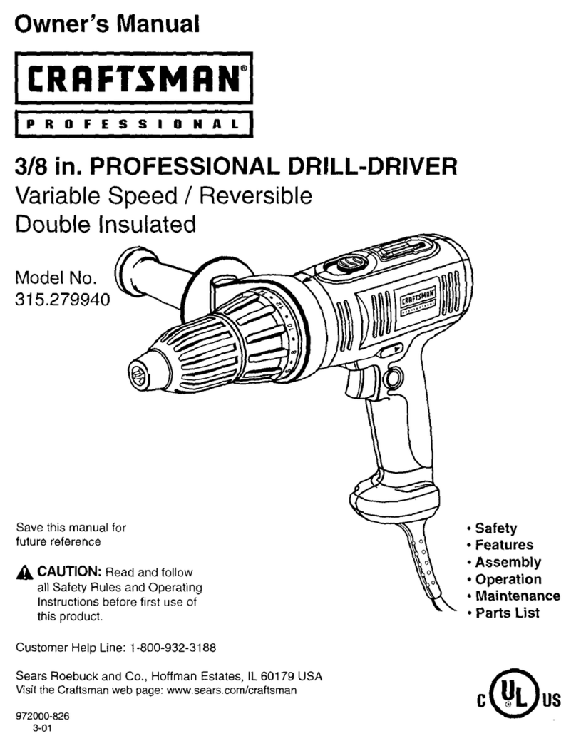 Craftsman 315.27994 owner's manual