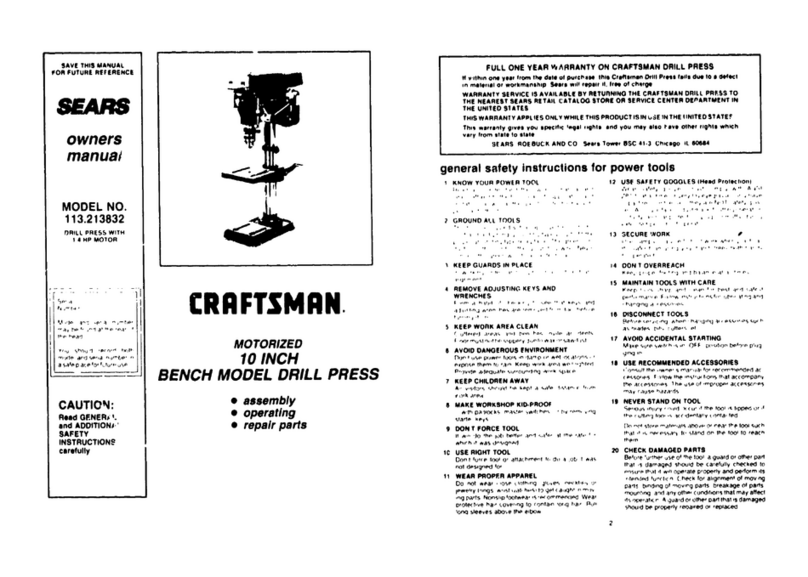 Craftsman 113.213832 owner's manual