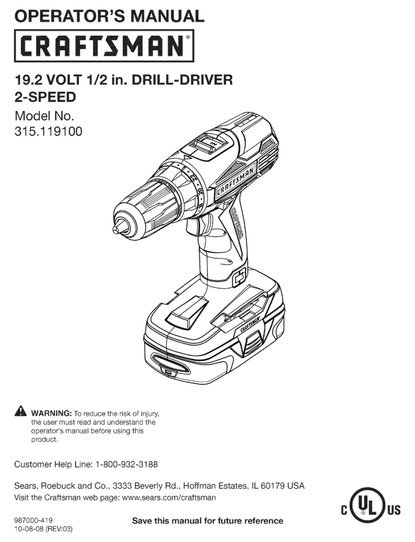 Craftsman 315.1191 User manual