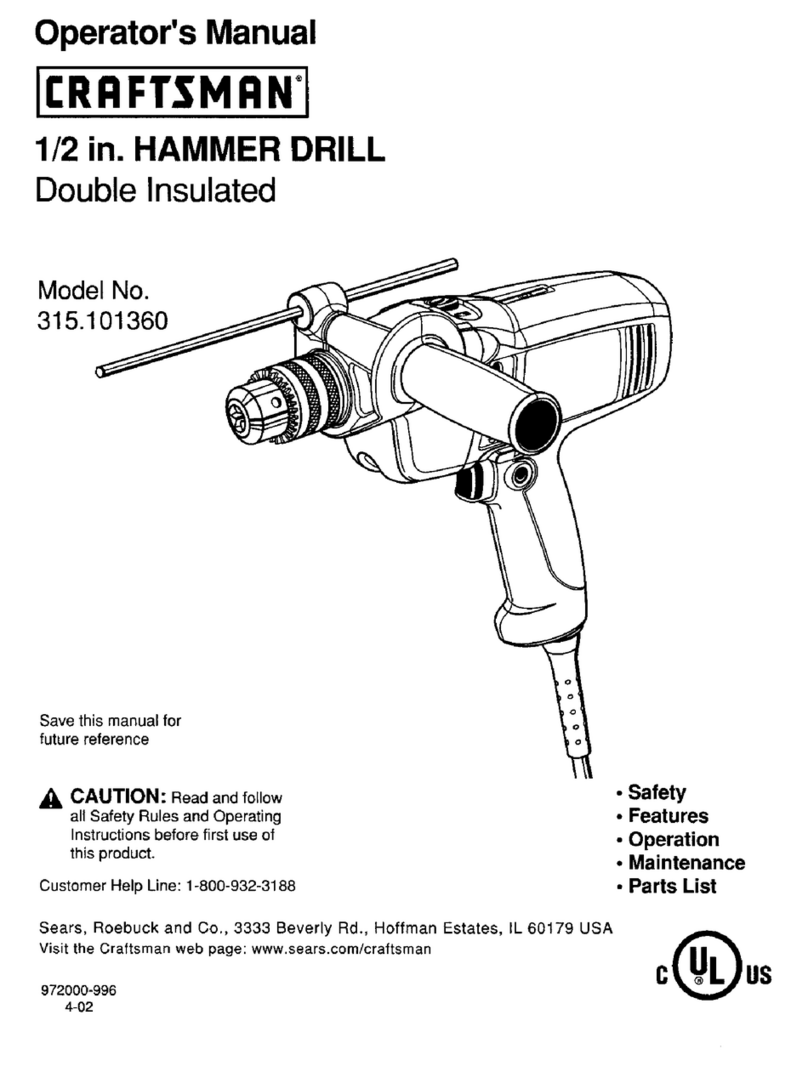 Craftsman 315.10136 Operator's manual