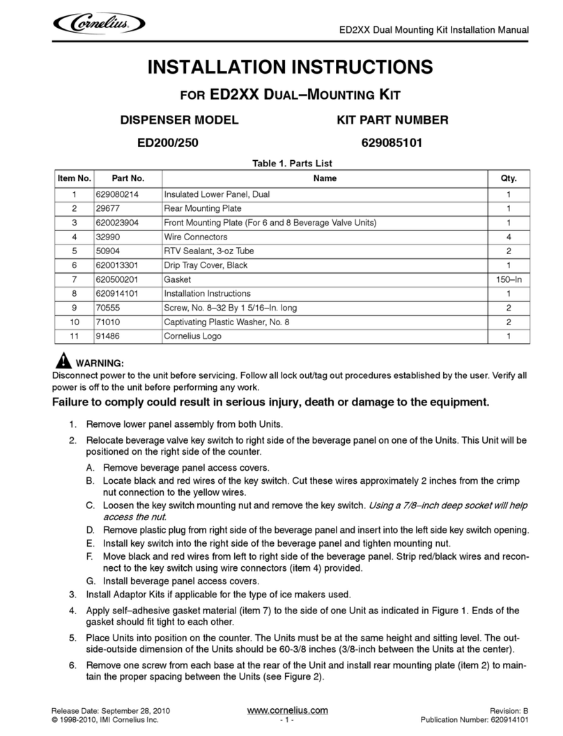Cornelius ED2XX 29677 User manual