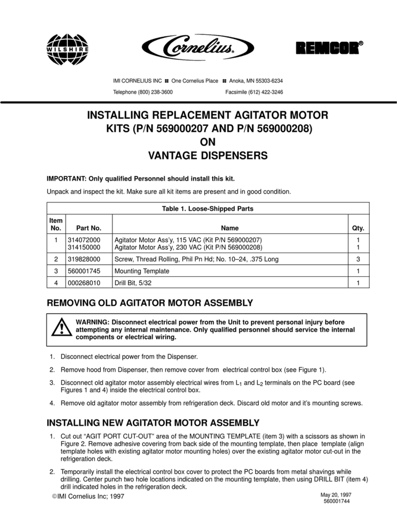 Cornelius Agitator Motor 569000207 User manual