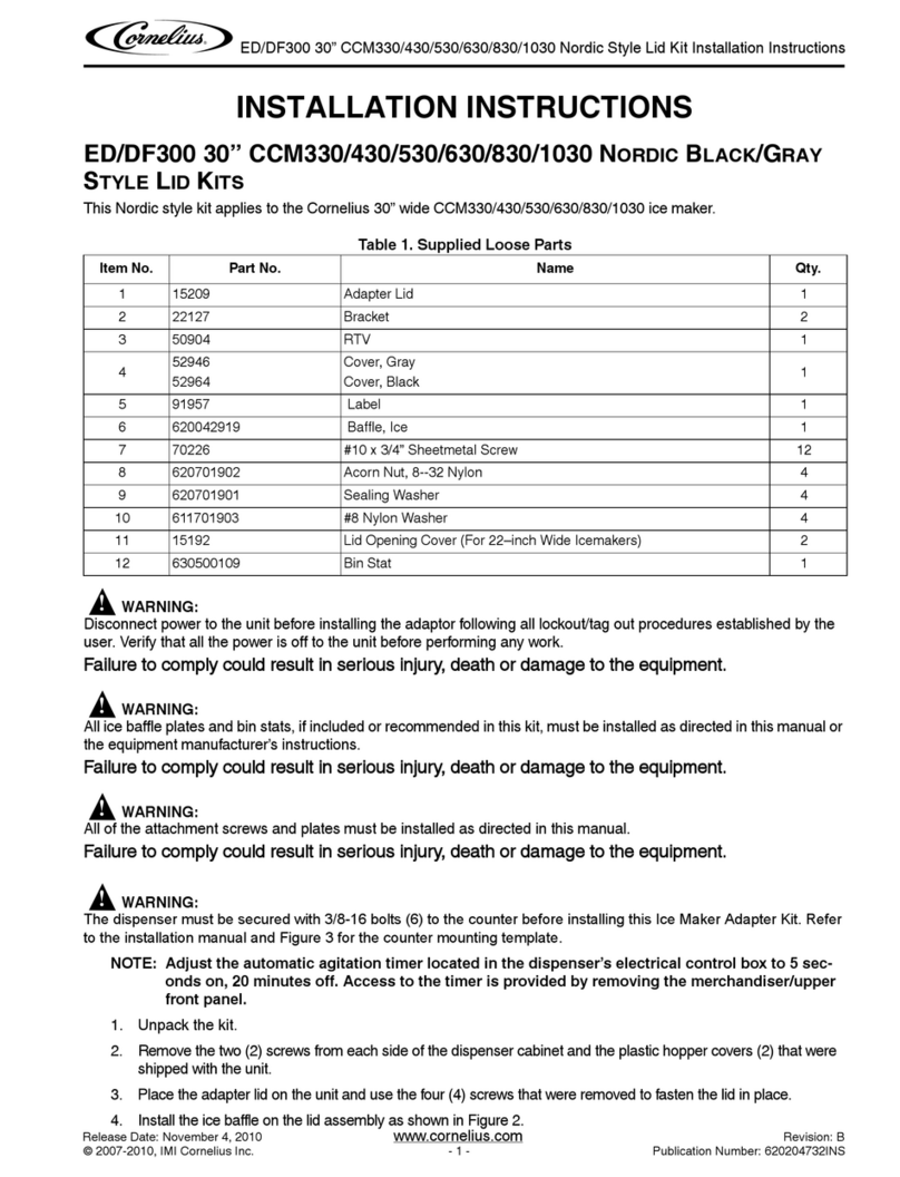 Cornelius Nordic CCM1030 User manual