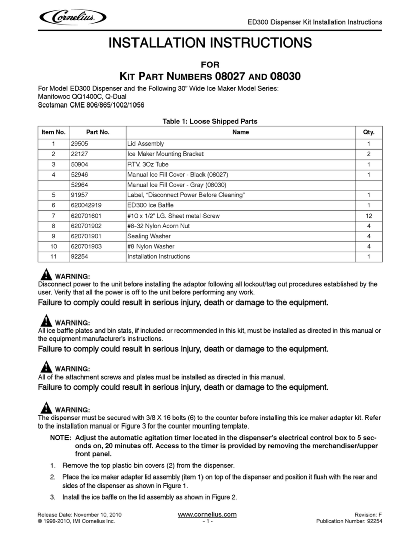 Cornelius 8027 User manual