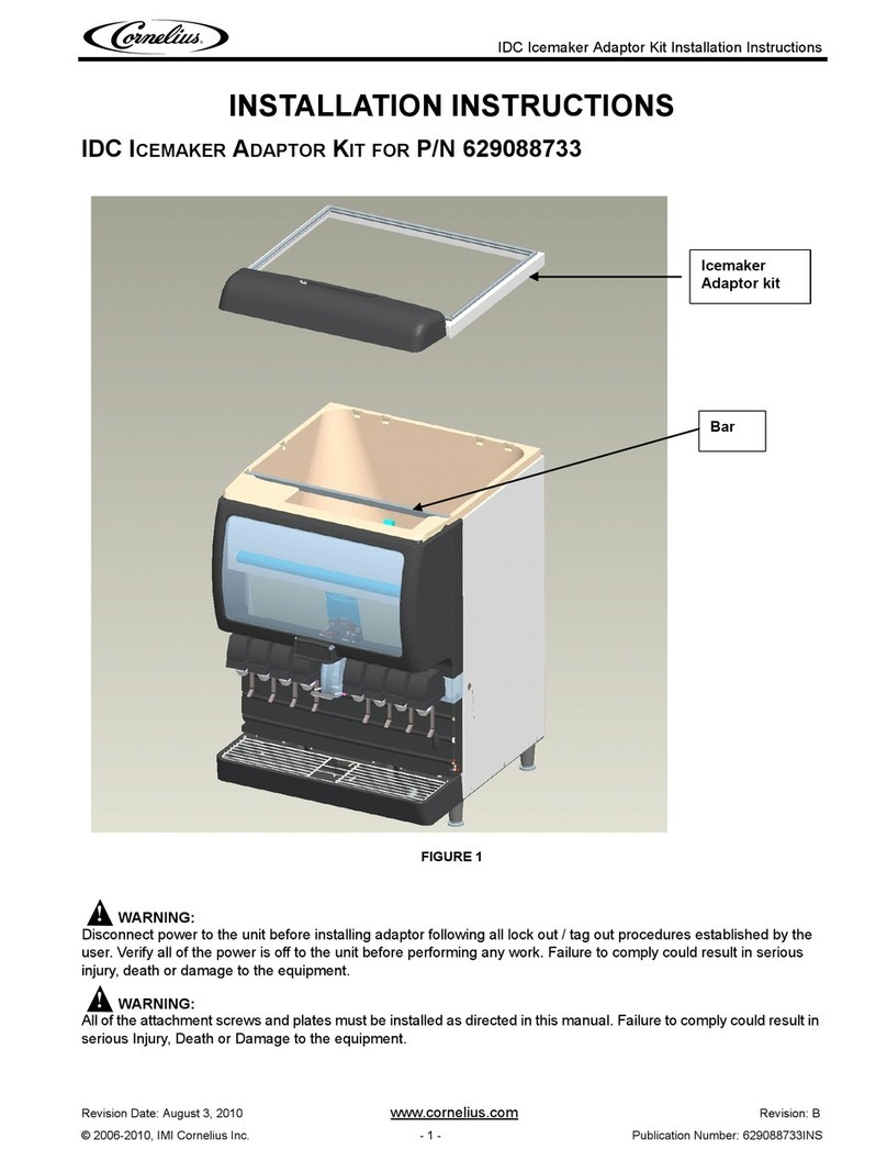 Cornelius P/N 629088733 installation instructions