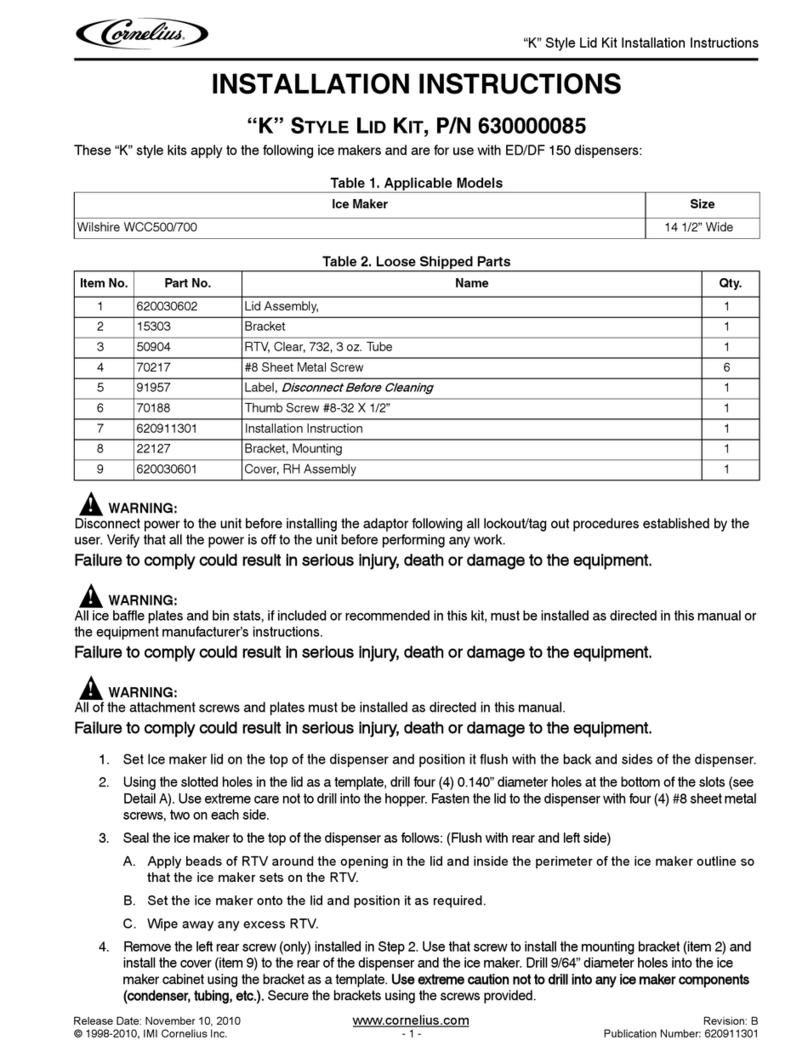 Cornelius 15303 User manual