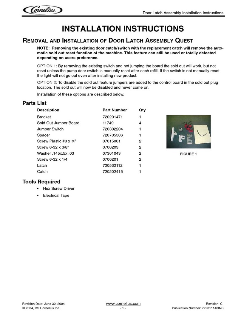 Cornelius Door Latch installation instructions